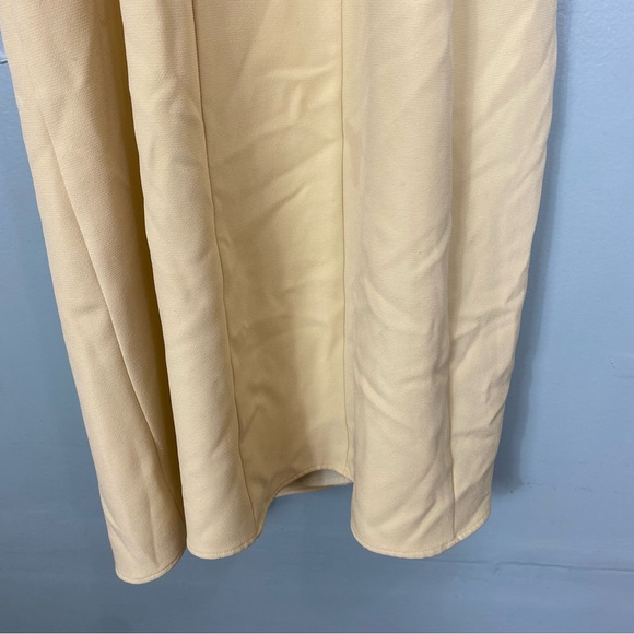 The Wolf Gang Flores Rose Floral Applique‎ Yellow One Shoulder Dress XS - Picture 9 of 11